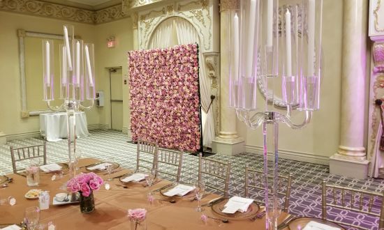 Purple Wall Wedding Ceremony