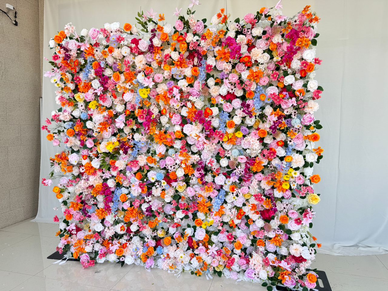 Lush Pastel Paradise Wall flower wall rental in Toronto