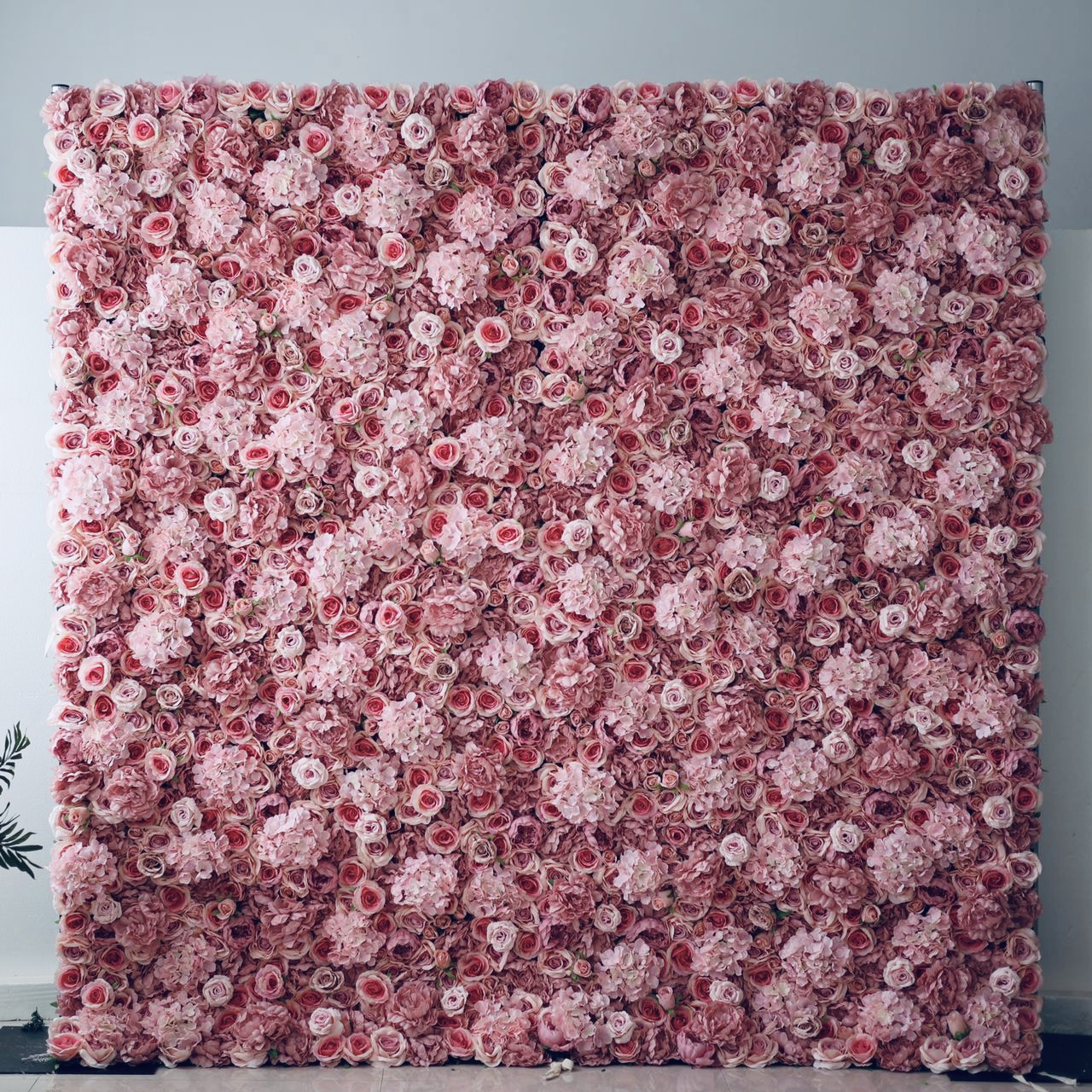 Pink Fairy Garden Backdrop flower wall rental in Toronto