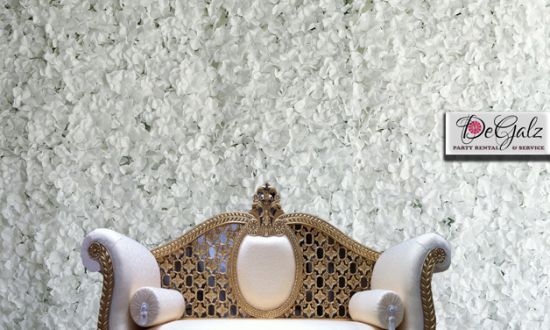 White Hydrangea Flower Wall